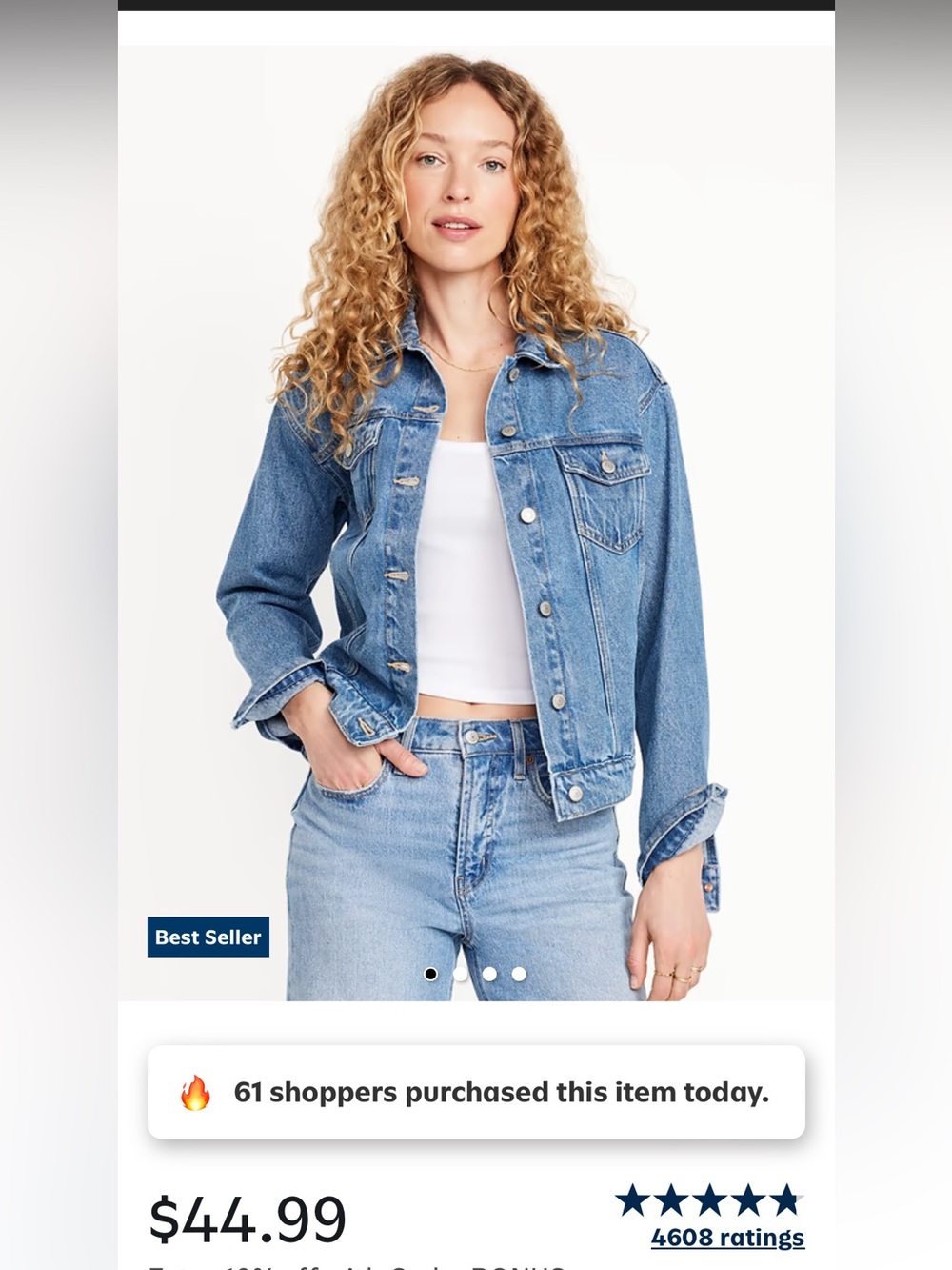 Old Navy Medium Wash Classic Jean Jacket Size Large